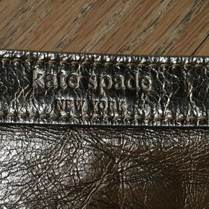 Kate Spade gold zip clutch